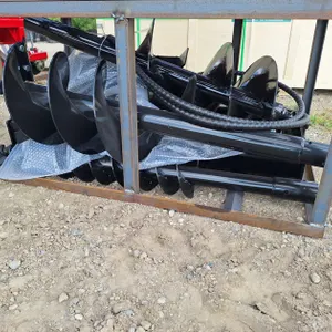 2026 AGT Skid Steer 3-Bit Auger Set, Model SSECAG-Y, 6", 12" and 14" Augers, Unused