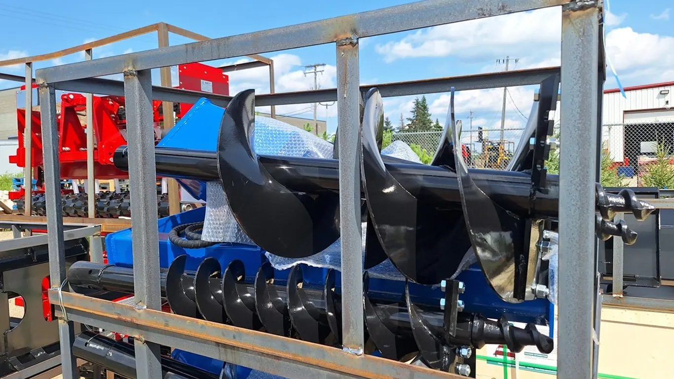 2026 Mower King Skid Steer 3-Bit Auger Set, Model ECAG, 6", 12" and 14" Augers, Unused