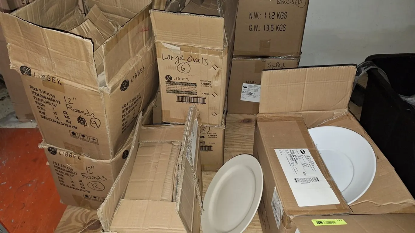 Assorted Boxes of Dishes