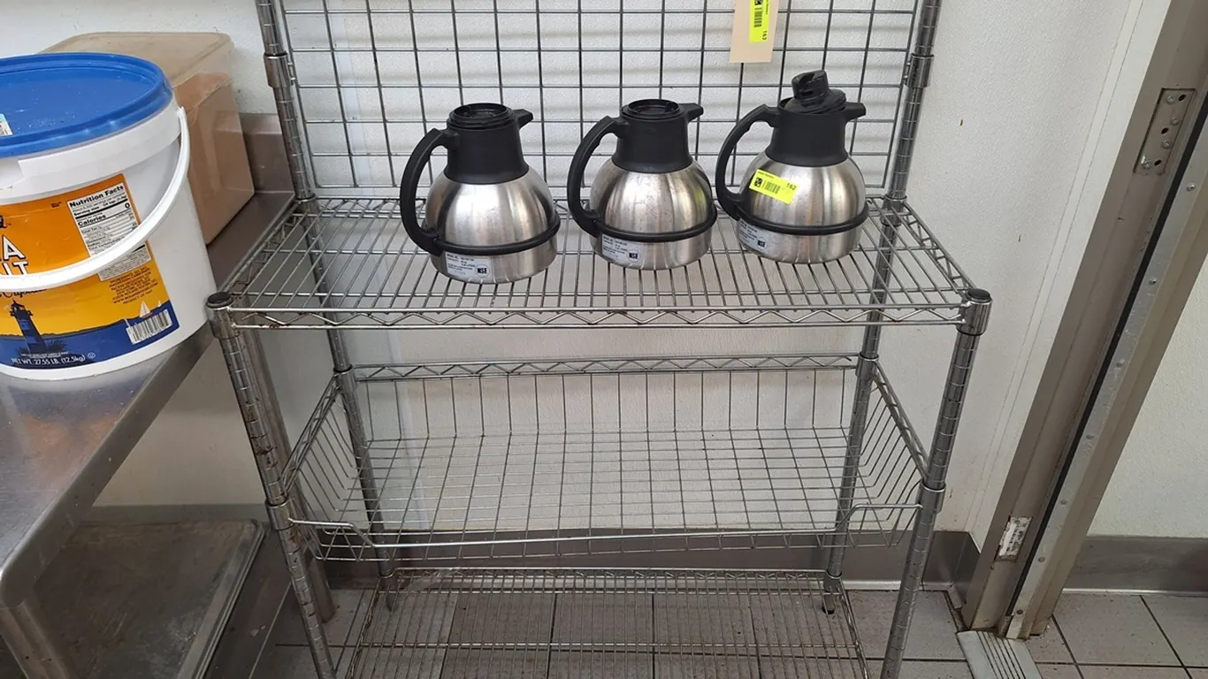 Wire 3 Tier Shelf, 36"x12"x36"