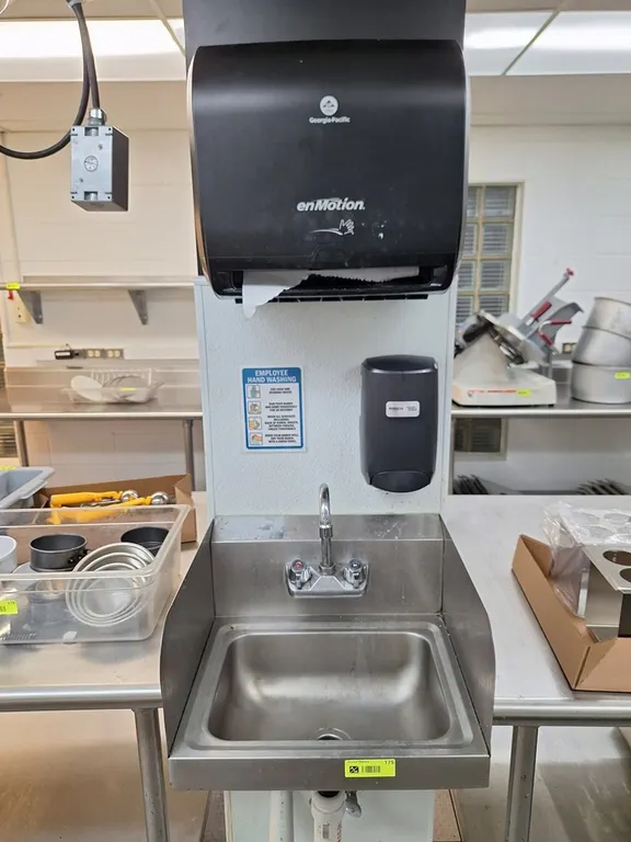 SS Hand Sink 17"x16"x13" with Soap and Towel Dispensers
