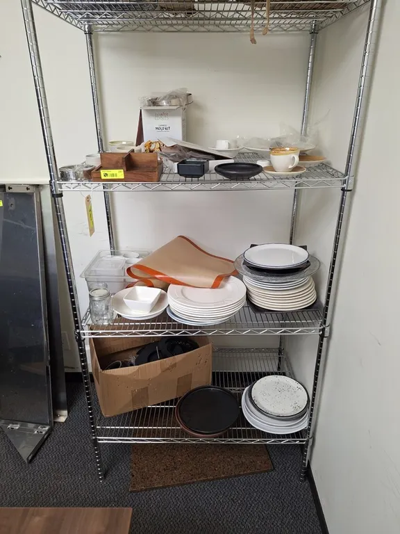 Assorted on Shelf, Dishes, More