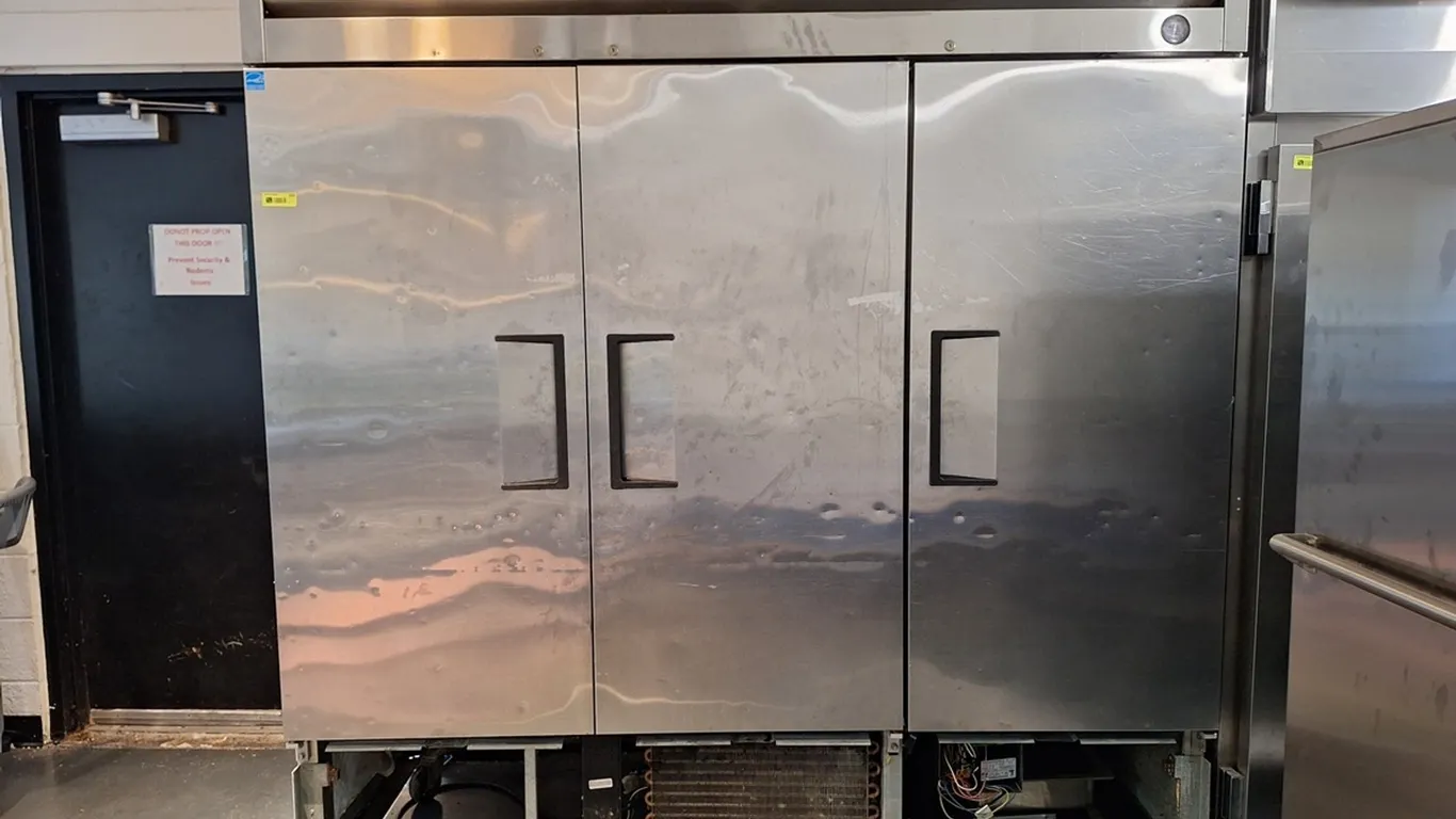 True 3 Door Freezer on Wheels, Model T-72F, 115V, 78"x30"x83"