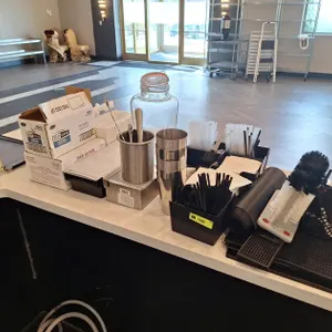 Assorted Bar Goods, Mats, Shakers, Condiment Rails, More