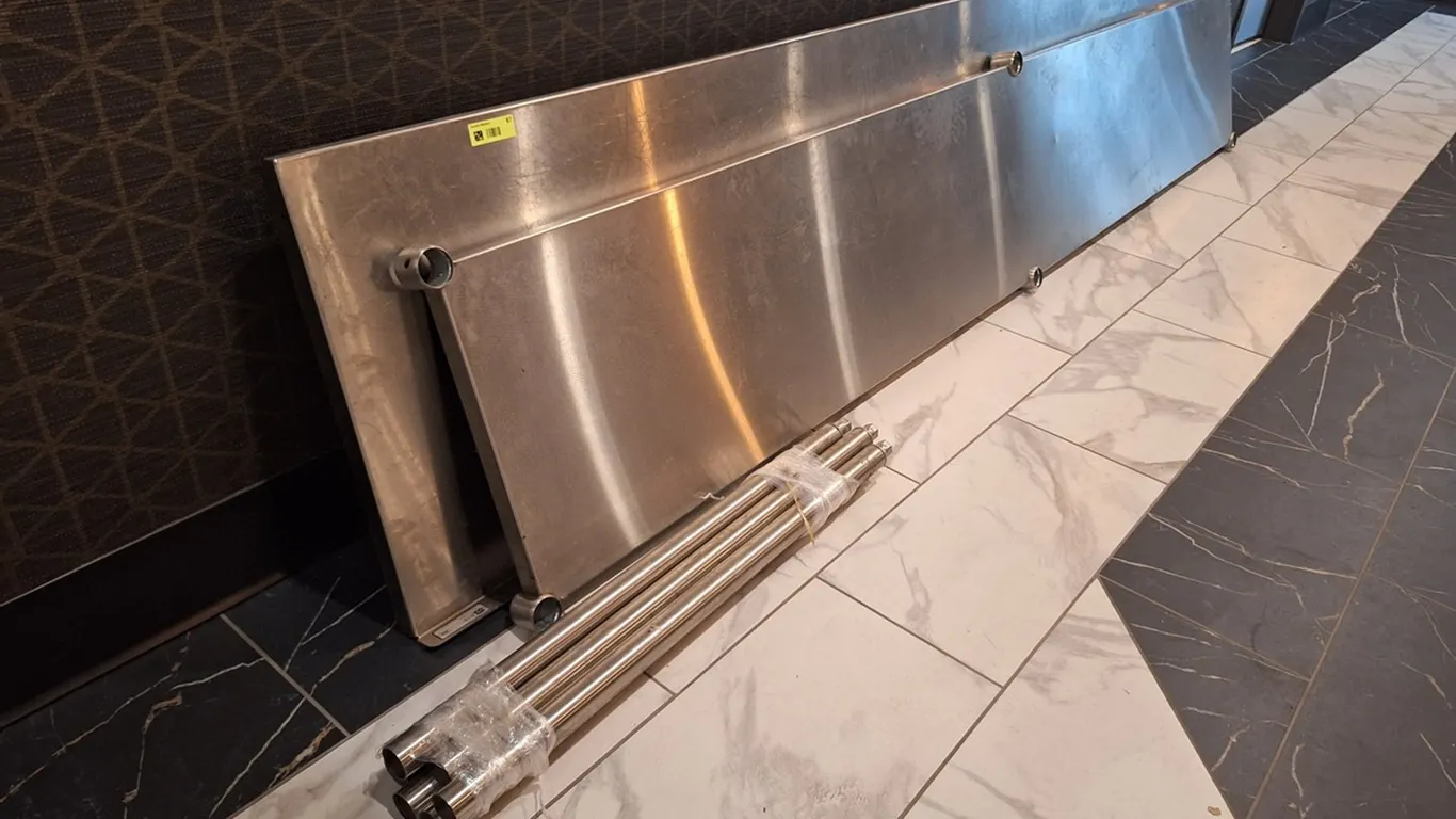 SS Table with Undershelf, 120"x24"