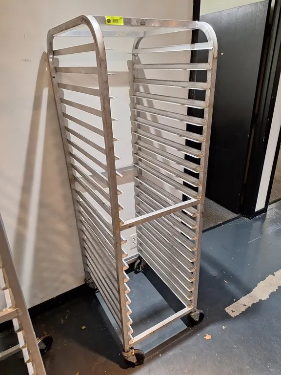 Aluminum Full Sheet Pan Rack on Wheels, 69" T