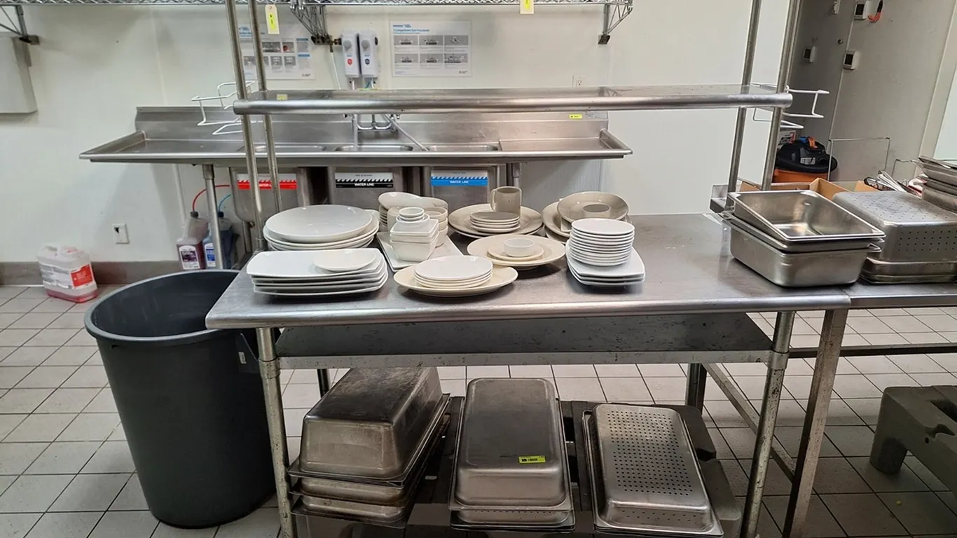SS Table with Undershelf and 2 Tier Overshelf, 60"x30"x66"