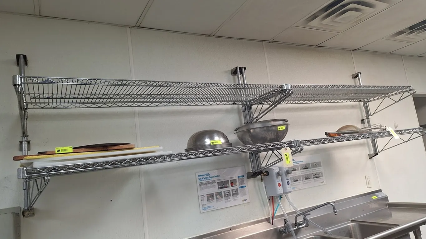 4 Wire Wall Shelves, 60"x22" Each