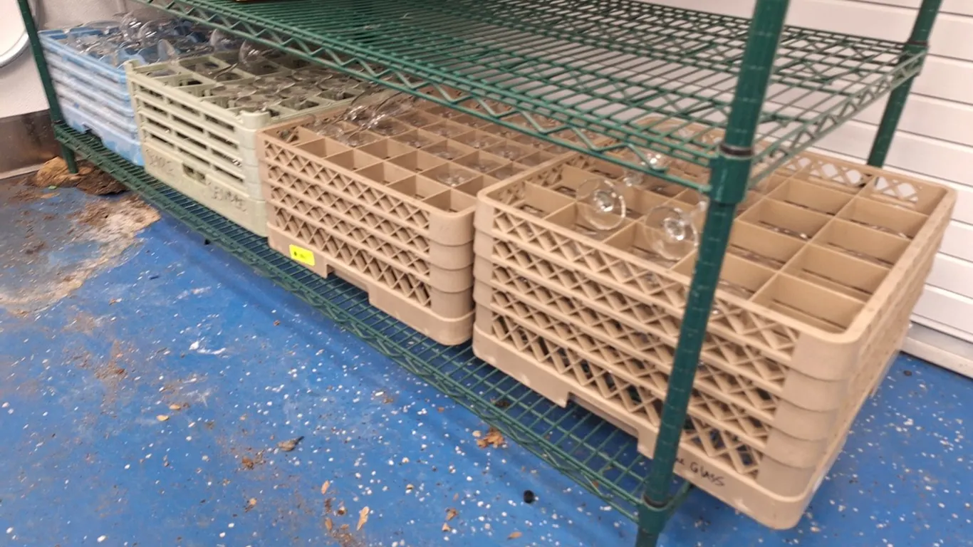 4 Racks Assorted Glasses