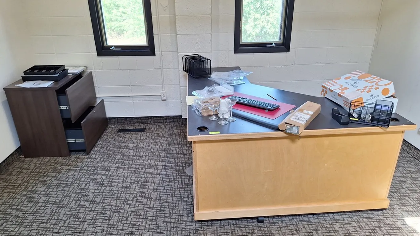 Corner Desk 60"x72", 2 Drawer Cabinet
