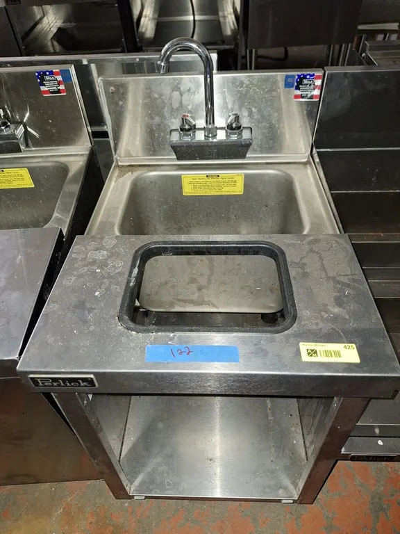 Perlick SS Underbar 18" Hand Sink and Trash Chute