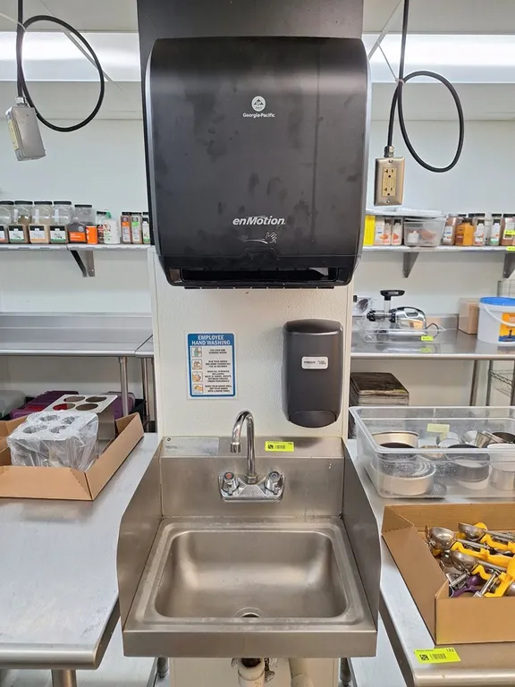 SS Hand Sink 17"x16"x13" with Soap and Towel Dispensers