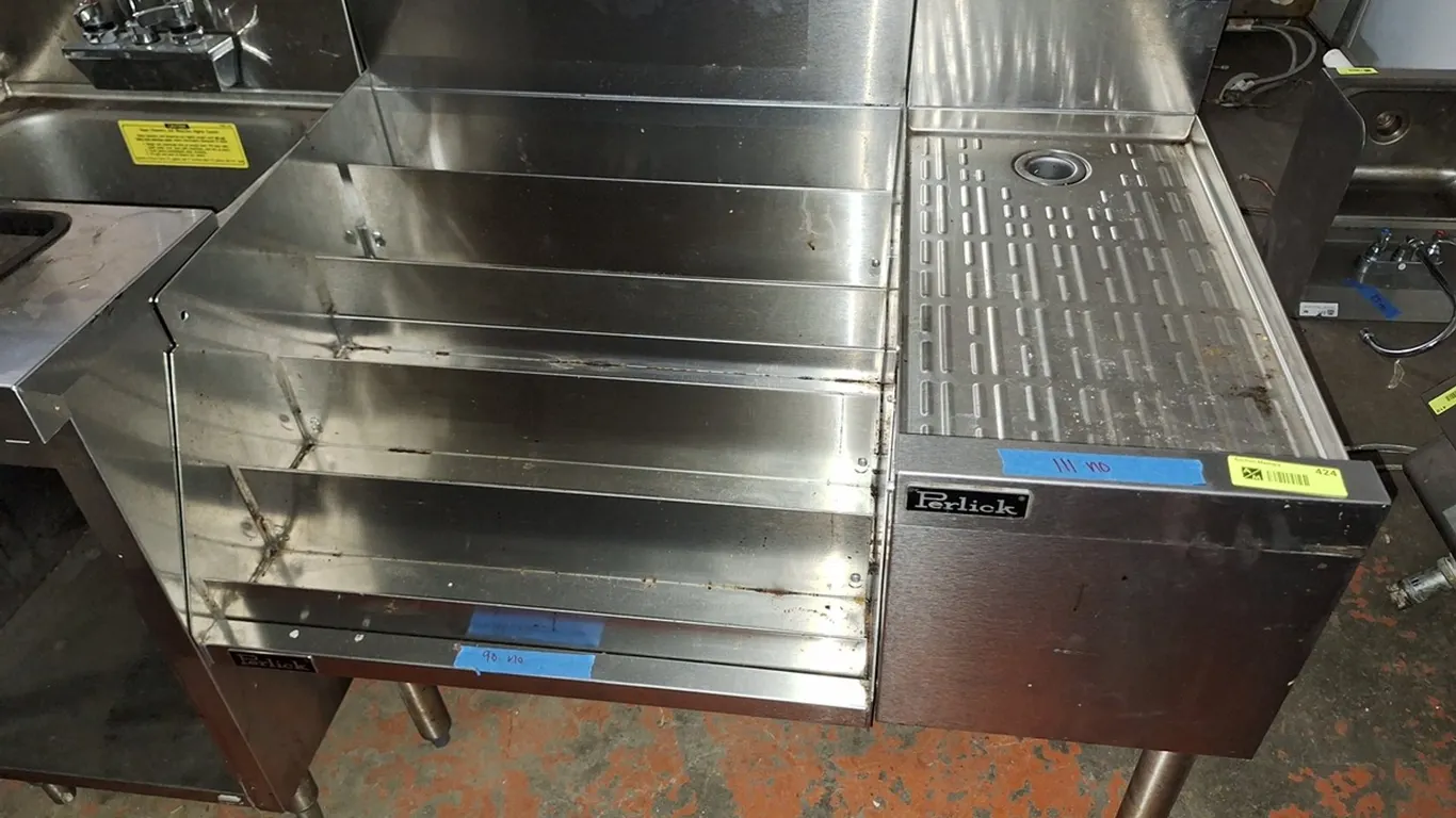 Perlick SS Underbar 24" Bottle Shelf and 12" Drain Board