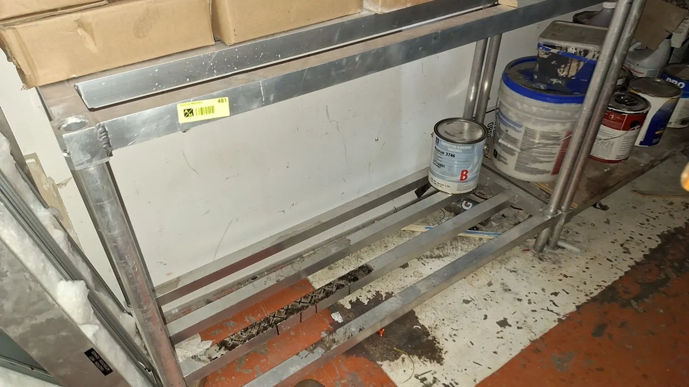 Aluminum 2 Tier Shelf, 48"x18"x34"