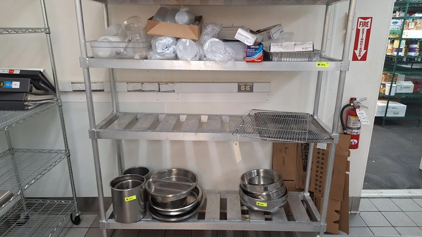 Aluminum 4 Tier Shelf, 60"x17"x68"