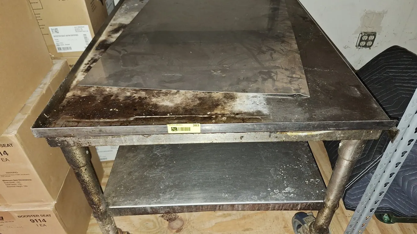 SS Equipment Stand on Wheels, 48"x30"x25"