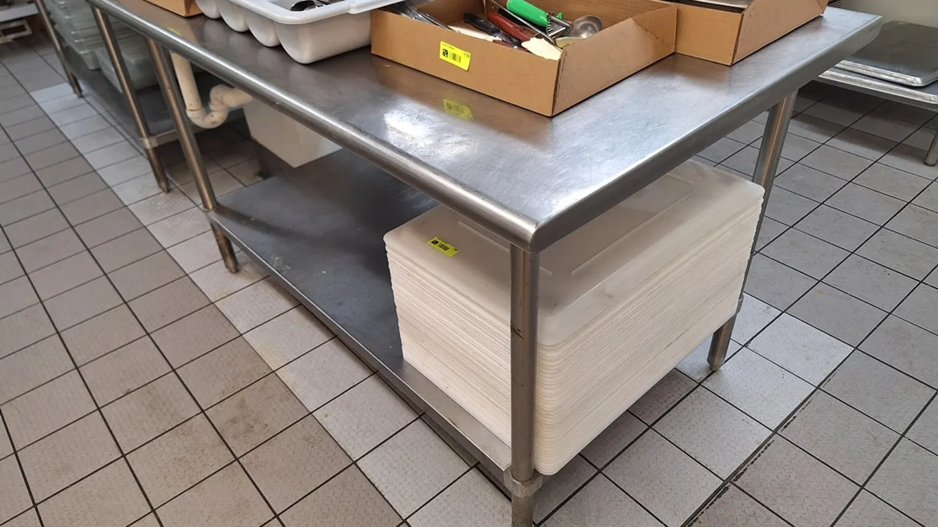 SS Table with Undershelf, 60"x36"x36"