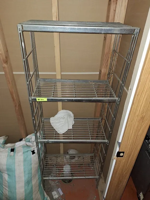 Wire 4 Tier Shelf, 24"x12"x64"