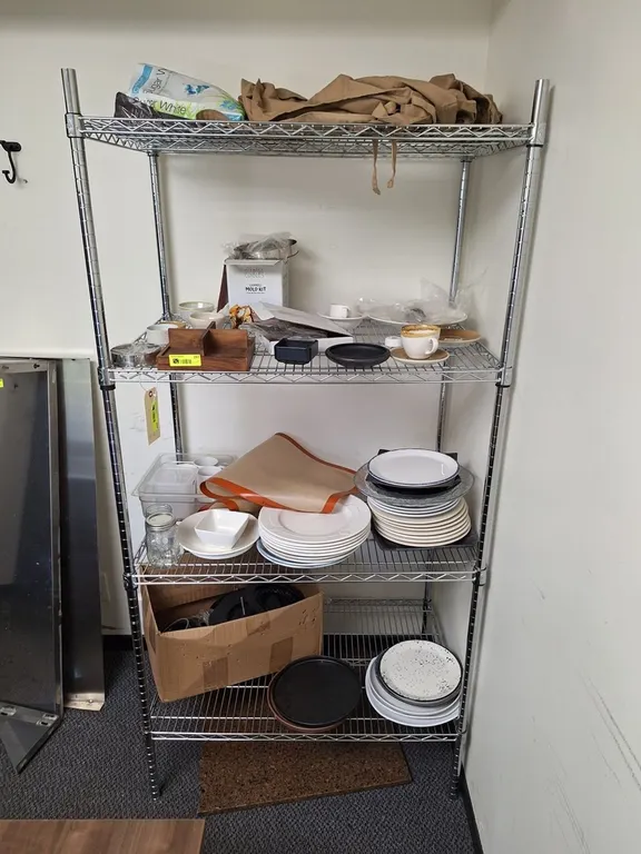 Wire 4 Tier Shelf, 36"x24"x74"