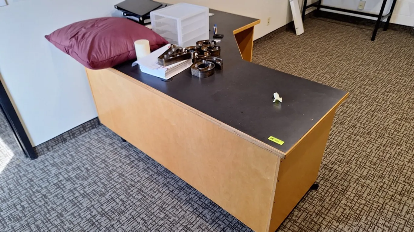 2 Corner Desks on Wheels, 60"x72"x30"