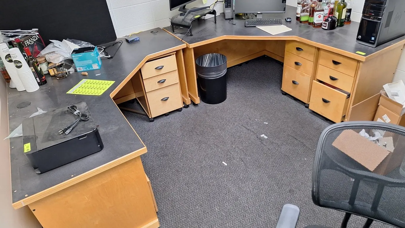 2 Corner Desks on Wheels
