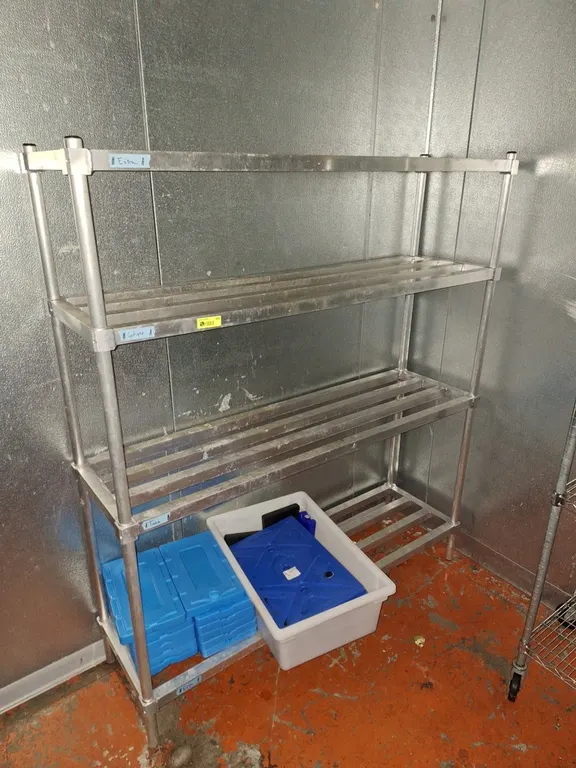 Aluminum 4 Tier Shelf, 60"x17"x68"
