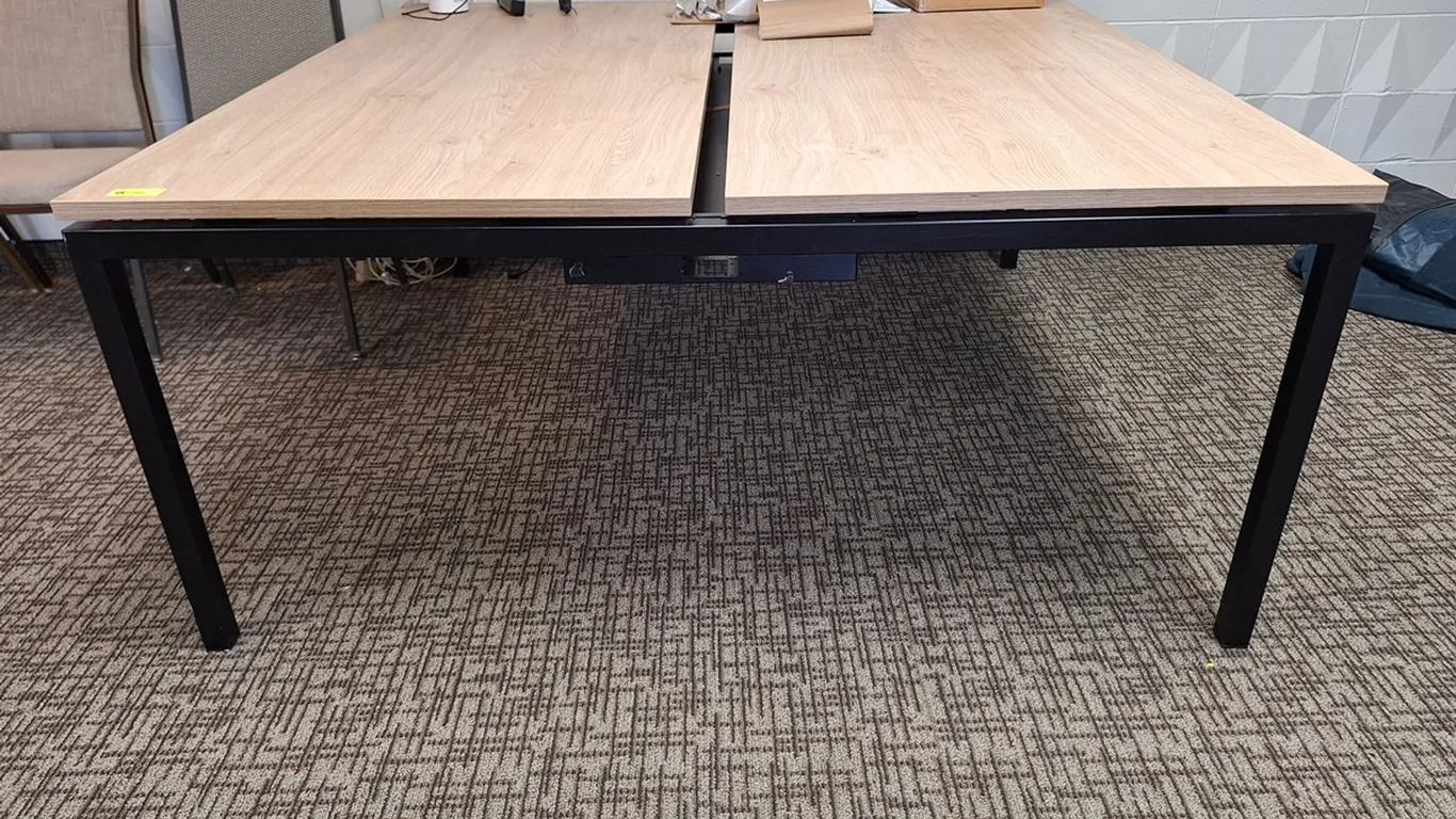 Wood/Metal Table, 65"x63"x29"