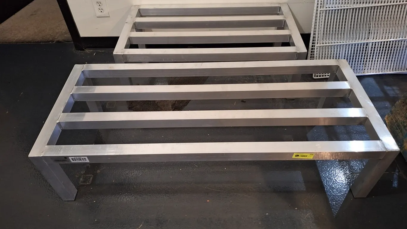 2 Assorted Aluminum Dunnage Racks, 48"x12" and 36"x12"