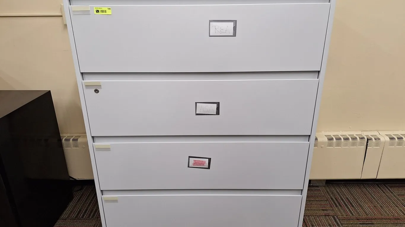 4-Drawer Lateral File Cabinet, 42"x18"x52"