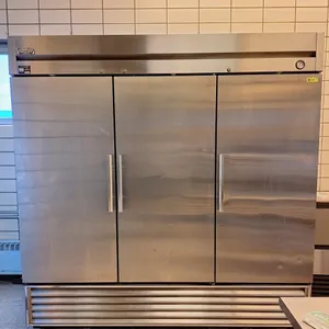 True SS 3-Door Freezer on Wheels, Model: T-72F, 78"x30"x84"