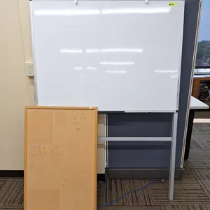 Whiteboard on Tripod 47"x35", with Corkboard