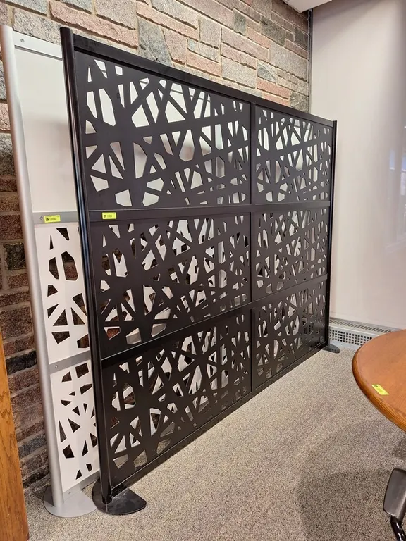 Black Metal/Poly Room Divider