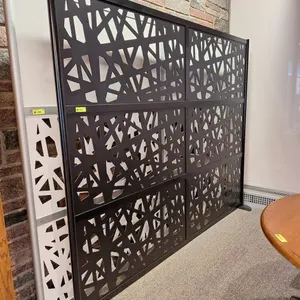 Black Metal/Poly Room Divider