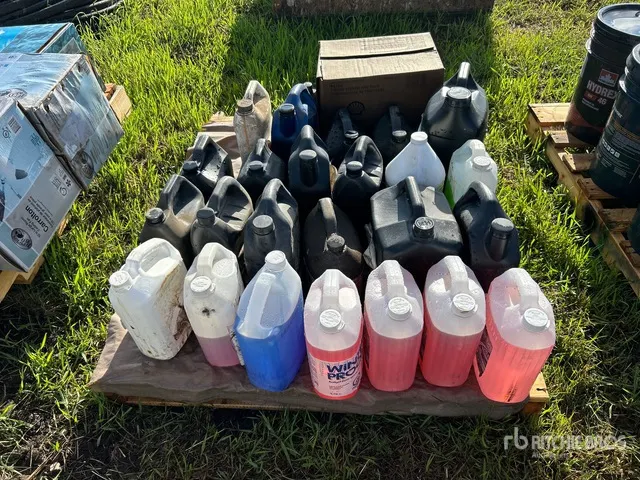 Quantity of (28) Assorted 1 gal Jugs of Automotive Fluids & Chemicals, incl. Antifreeze/Coolant & Lubricants