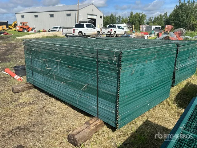 Quantity of (43) 118 in x 70 in Powder Coated Temporary Site Fence