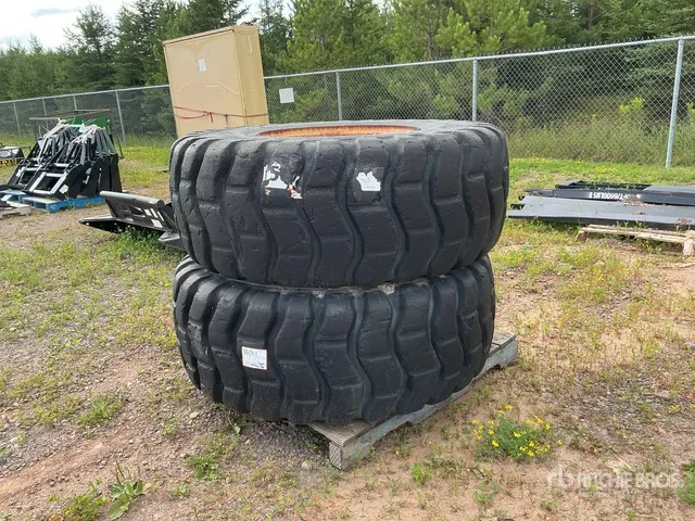 Quantity of (2) 20.5-R-25 Tires - Fits Wheel Loader