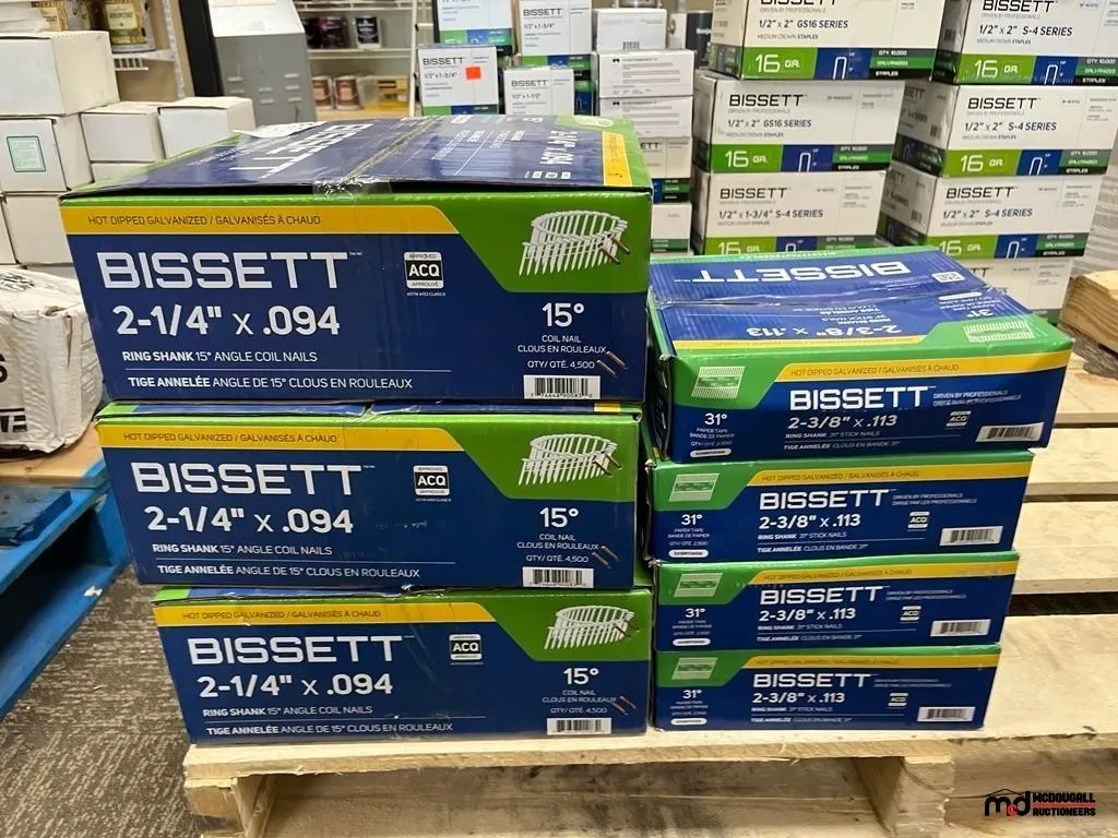 Assorted Bisset 15 Degrees Coil Nails and 31 Degrees Stick
UNRESERVED