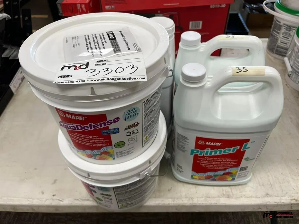 Assorted Mapei Waterproofing and Primer Products
UNRESERVED
