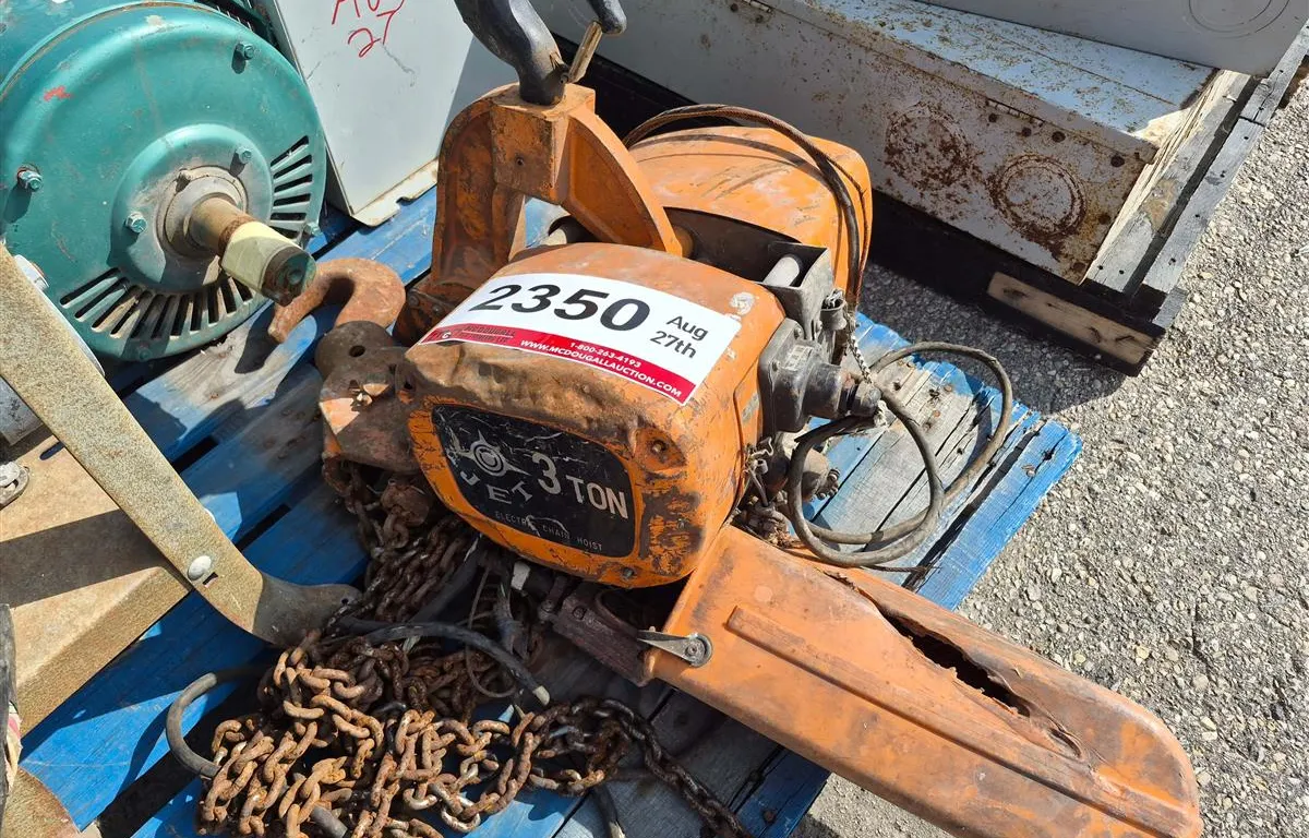 KITO 3 Ton Electric Chain Hoist
UNRESERVED
