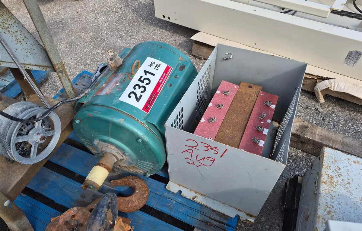 Lincoln 25 HP 3-Phase Electric Motor and Transformer
UNRESERVED