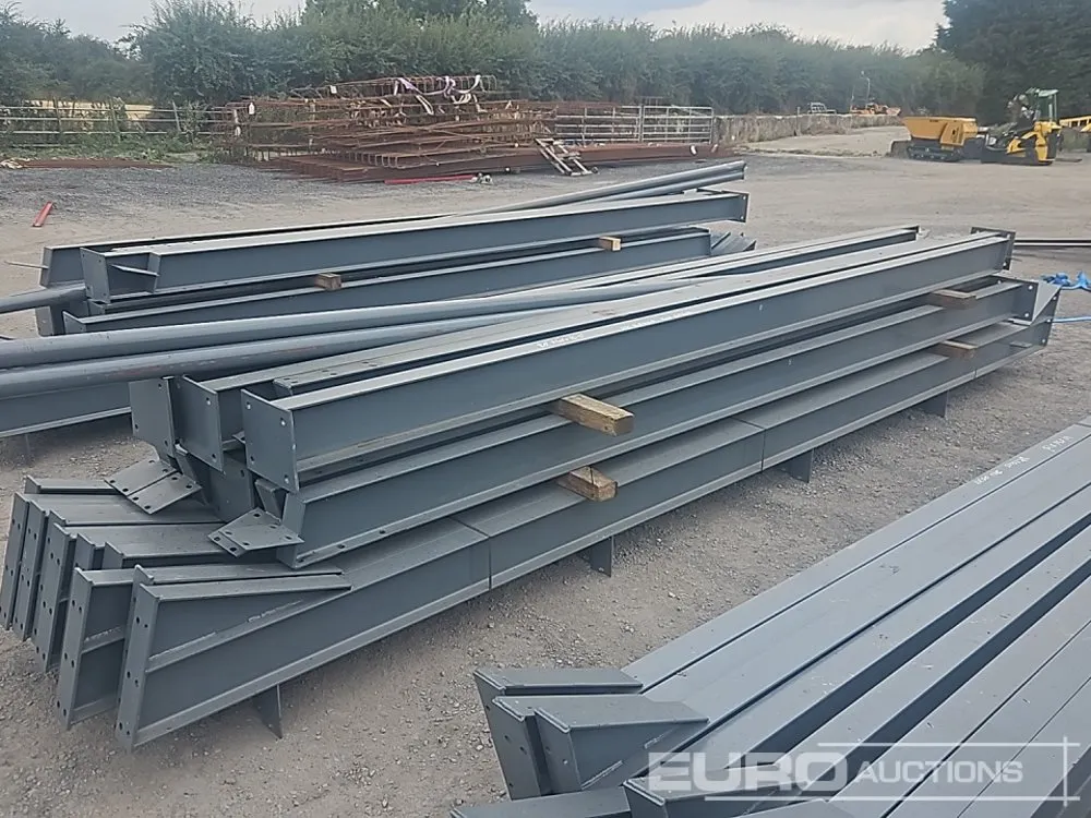 80 x 40 x16.5’ Steel Frame Building, 15 Degrees Roof Pitch, Purlin Cleats, Roof Bracing