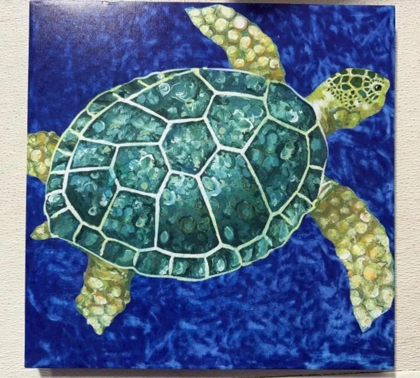 15 1/2" x 15 1/2" Turtle Wall Art