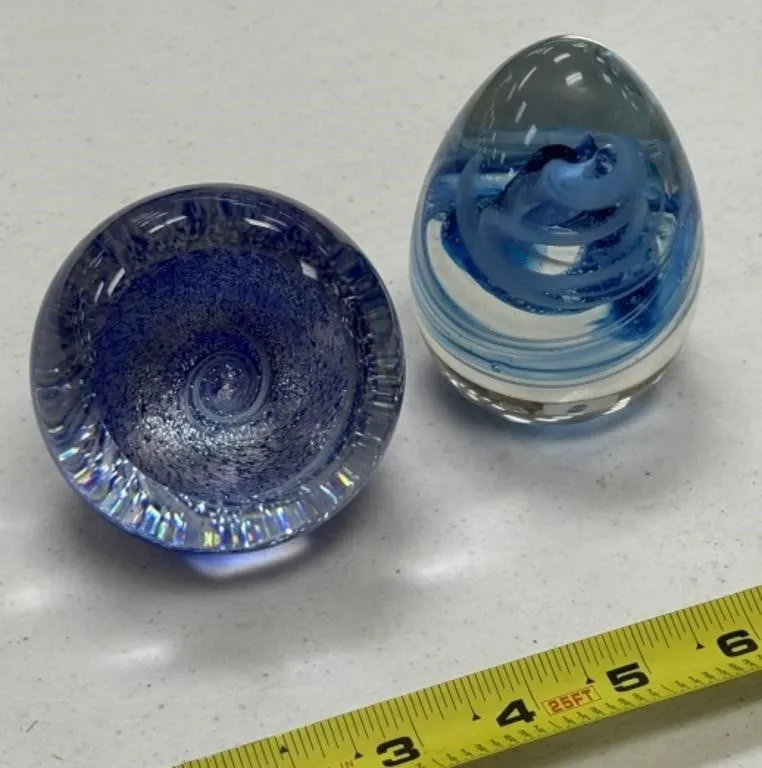2 - Glass Paperweights
