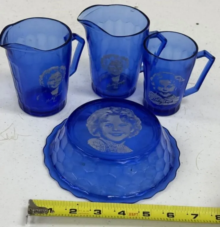 Shirley Temple Blue Glassware