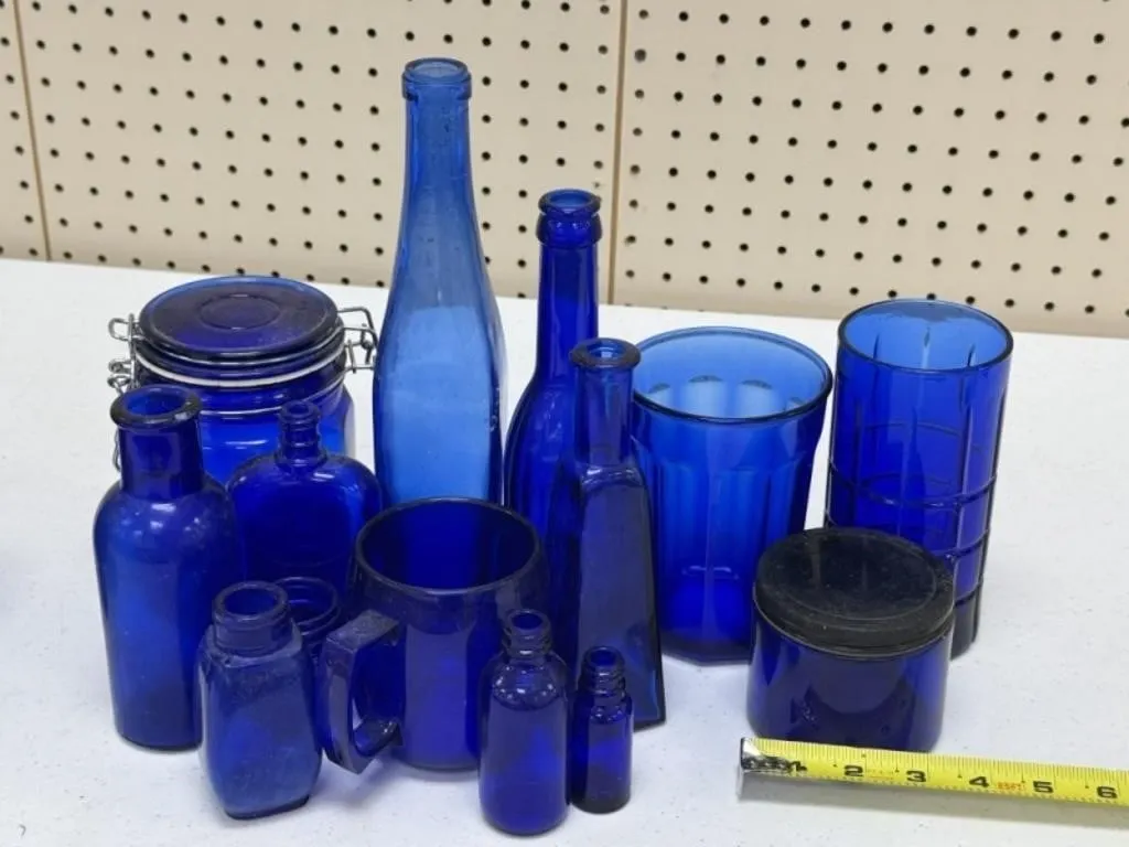 Cobalt Bottles and Dishes