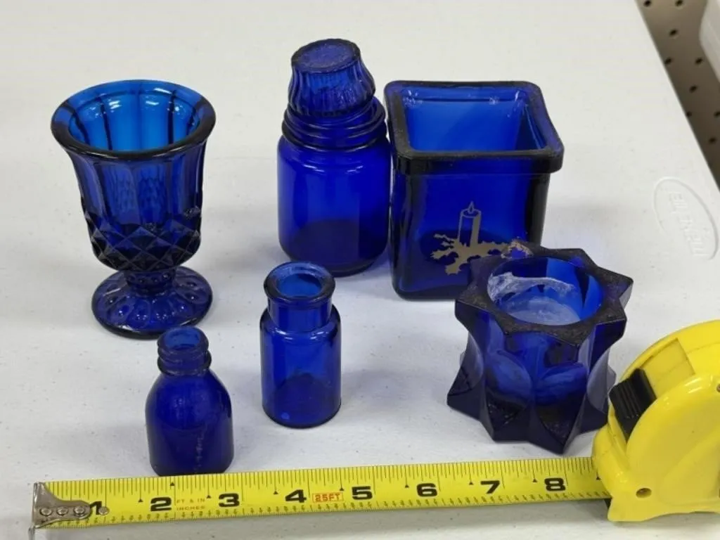 Cobalt Glassware and Decorations