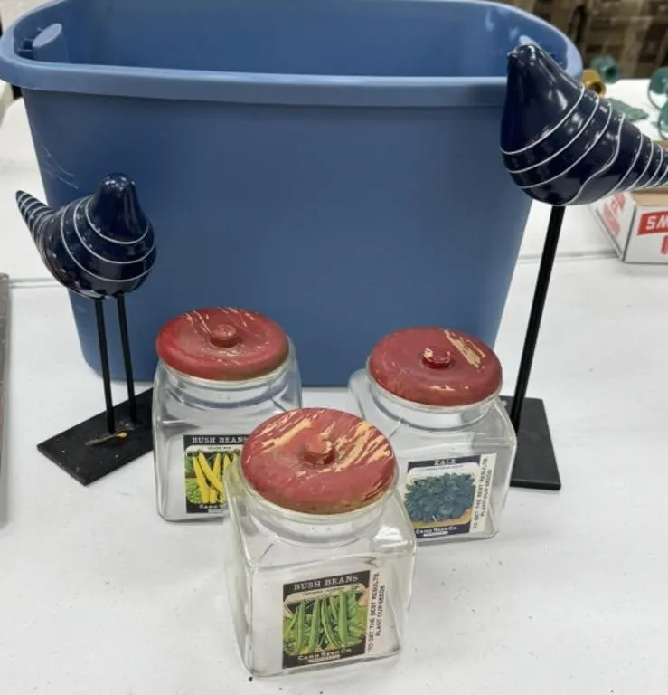 Seed Jars, Decorative Birds