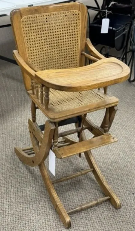 Antique Cane High Chair
