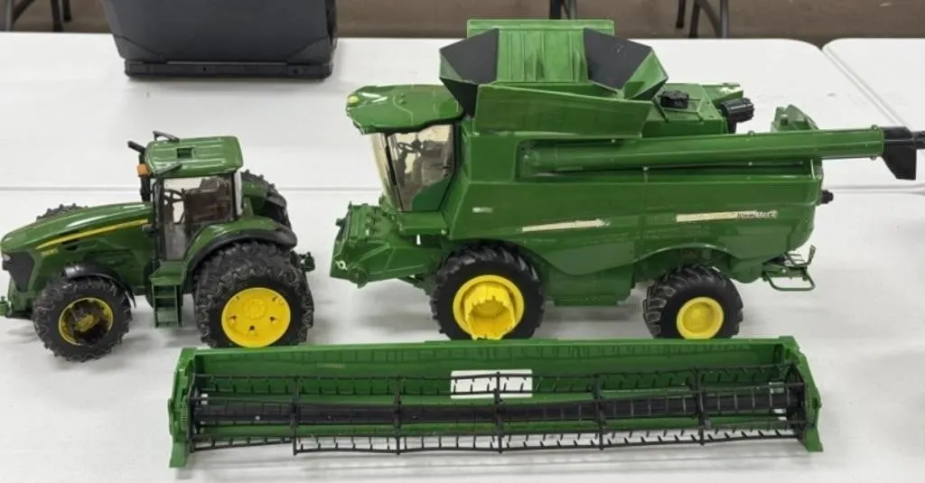 John Deere Tractor and Combine