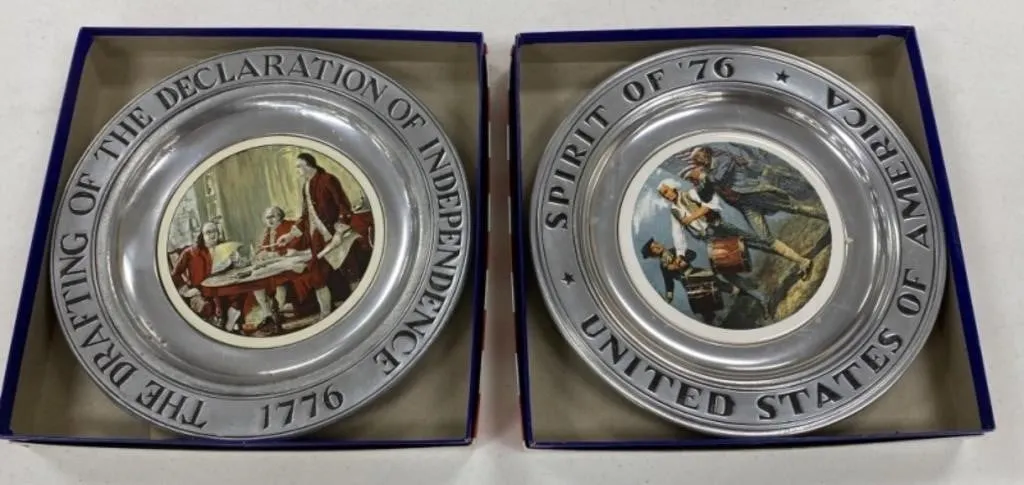 2 - Pewter Plates